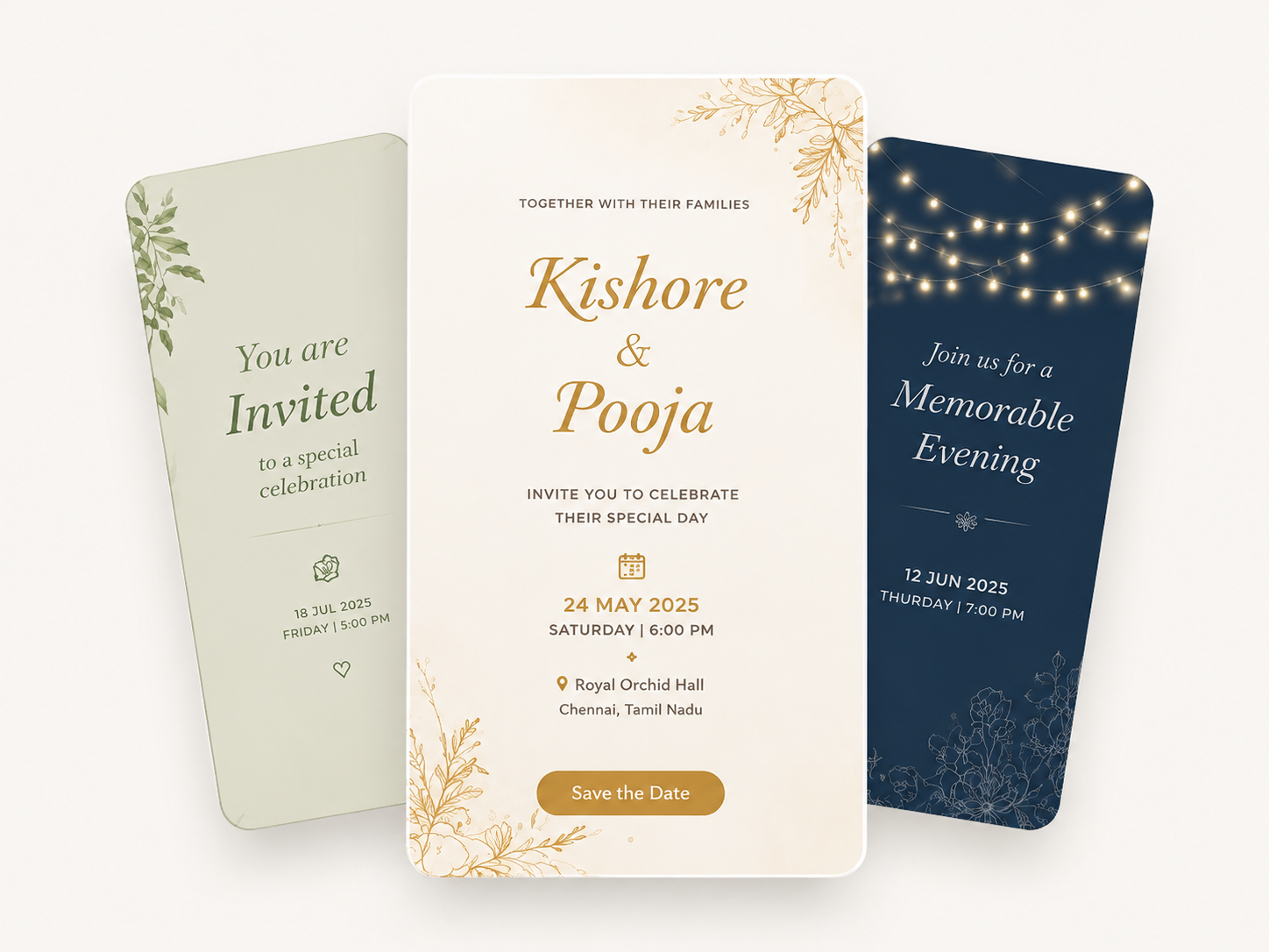 Sample Occasia digital invitations